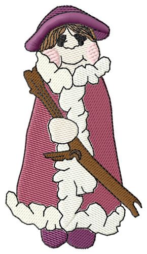 Comical Father Christmas Machine Embroidery Design