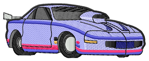 Sports Car Machine Embroidery Design