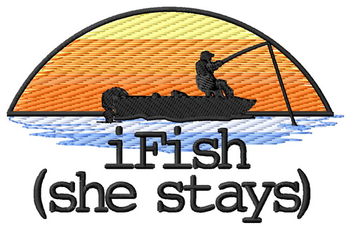 iFish (She Stays) Machine Embroidery Design
