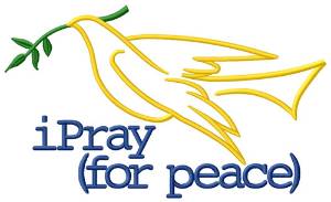 Picture of iPray (For Peace) Machine Embroidery Design