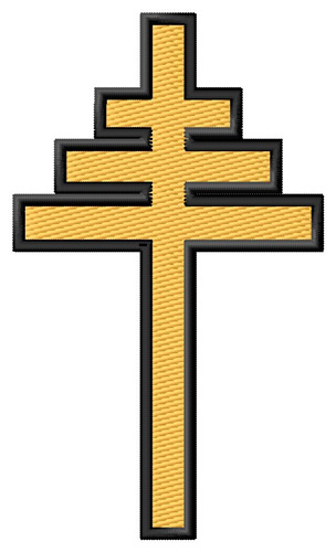 Papal Cross Machine Embroidery Design