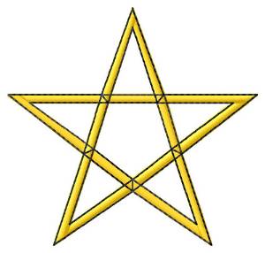 Picture of Five Pointed Star Machine Embroidery Design