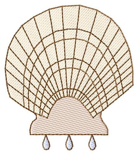 Shell Machine Embroidery Design