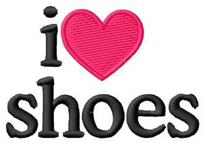 Picture of I Love Shoes Machine Embroidery Design