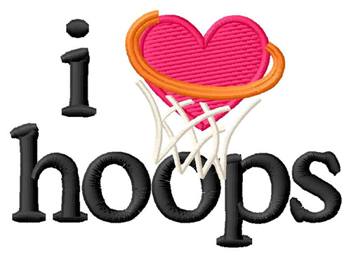 I Love Hoops/Hoop Machine Embroidery Design