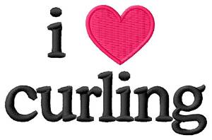 Picture of I Love Curling Machine Embroidery Design