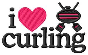 Picture of I Love Curling/Logo Machine Embroidery Design