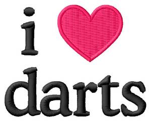 Picture of I Love Darts Machine Embroidery Design
