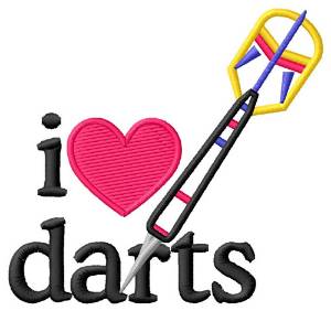 Picture of I Love Darts/Dart Machine Embroidery Design