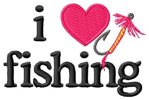 Picture of I Love Fishing/Lure Machine Embroidery Design