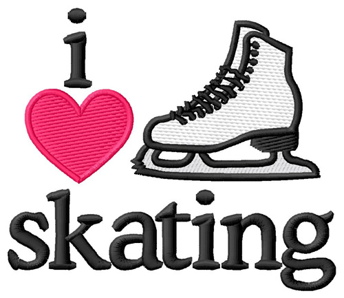 I Love Skating/Skater Machine Embroidery Design
