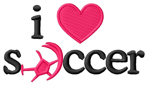 I Love Soccer/Abstract Ball Machine Embroidery Design