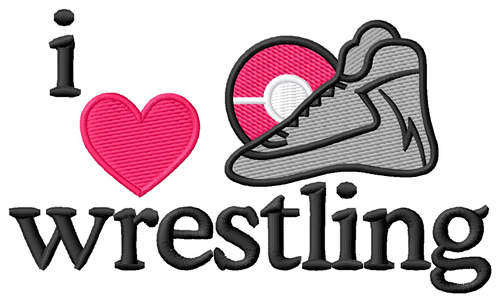 I Love Wrestling/Logo Machine Embroidery Design