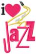 Picture of I Love Jazz/Sax Machine Embroidery Design