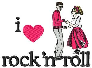 Picture of I Love Rock n Roll/Jitterbug Machine Embroidery Design