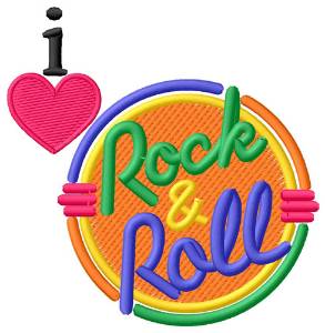 Picture of I Love Rock n Roll/Sign Machine Embroidery Design