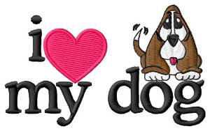 Picture of I Love My Dog/Beagle Machine Embroidery Design