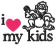 Picture of I Love My Kids/Monkey Machine Embroidery Design
