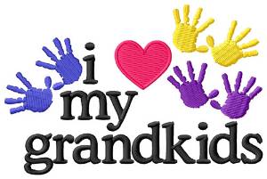 Picture of I Love My Grandkids/Hands Machine Embroidery Design