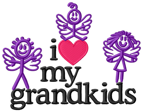 I Love My Grandkids/Angels Machine Embroidery Design