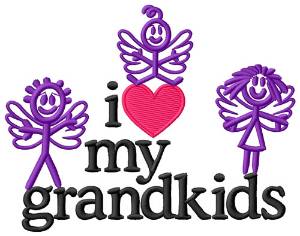 Picture of I Love My Grandkids/Angels Machine Embroidery Design