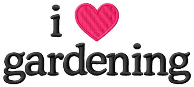Picture of I Love Gardening Machine Embroidery Design