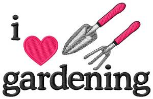 Picture of I Love Gardening/Tools Machine Embroidery Design