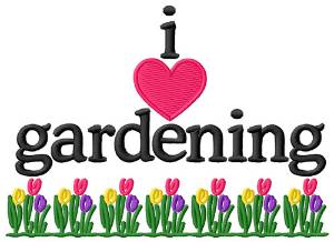 Picture of I Love Gardening/Tulips Machine Embroidery Design