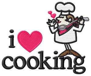 Picture of I Love Cooking/Chef Machine Embroidery Design