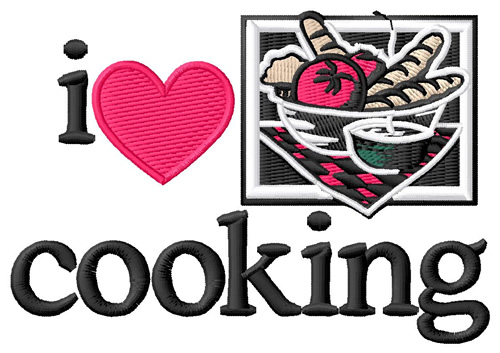 I Love Cooking/Logo Machine Embroidery Design