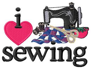 Picture of I Love Sewing/Machine Machine Embroidery Design