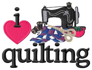Picture of I Love Quilting/Machine Machine Embroidery Design