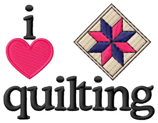 Picture of I Love Quilting/Square Machine Embroidery Design