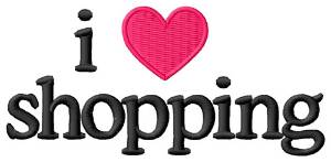 Picture of I Love Shopping Machine Embroidery Design