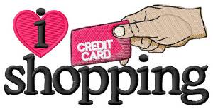 Picture of I Love Shopping/Credit Card Machine Embroidery Design