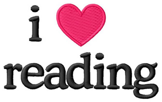Picture of I Love Reading Machine Embroidery Design