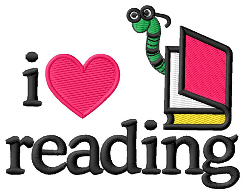 I Love Reading/Bookworm Machine Embroidery Design