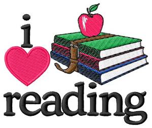 Picture of I Love Reading/Books Machine Embroidery Design