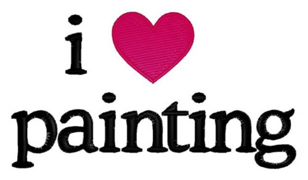 Picture of I Love Painting Machine Embroidery Design