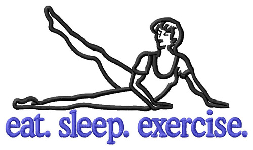 Exercise (Girl) Machine Embroidery Design