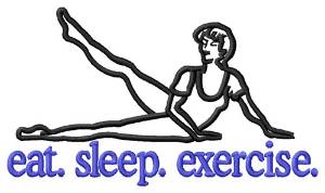 Picture of Exercise (Girl) Machine Embroidery Design
