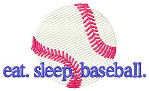 Picture of Baseball (Light Fill Ball) Machine Embroidery Design