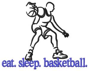 Picture of Basketball (Player) Machine Embroidery Design