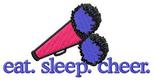 Picture of Cheer (Megaphone & Pompons) Machine Embroidery Design