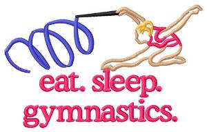 Picture of Gymnastics (Ribbon Gymnast) Machine Embroidery Design