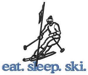 Picture of Ski (Skier #2) Machine Embroidery Design