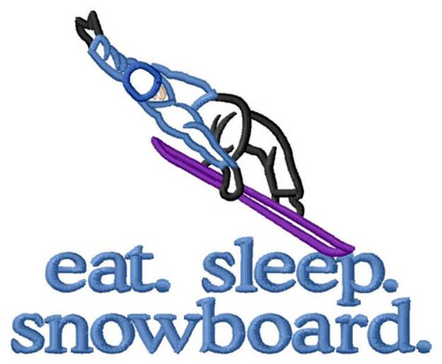 Picture of Snowboard (Boarder) Machine Embroidery Design