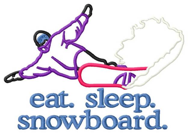 Picture of Snowboard (Boarder #2) Machine Embroidery Design