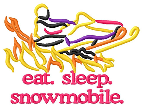 Snowmobile (Rider) Machine Embroidery Design