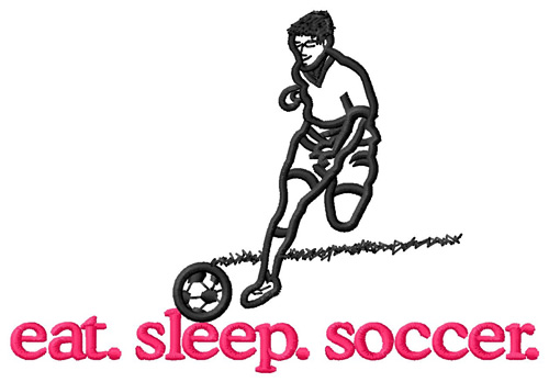 Soccer (Player) Machine Embroidery Design